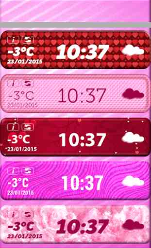 Romantic Weather Clock Widget 2