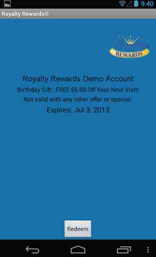 Royalty Rewards Member App 4