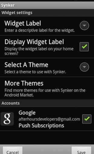 Synker - The Sync Widget 3