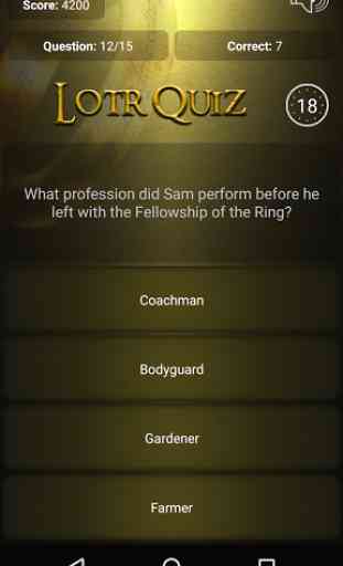 Trivia for Lord of the Rings 2
