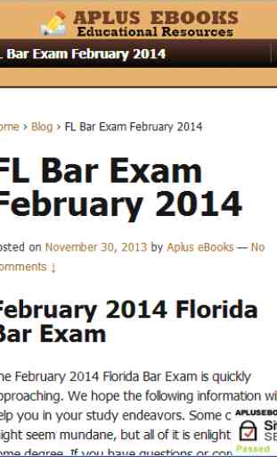 Florida Bar Exam (2014 & 2016) 1