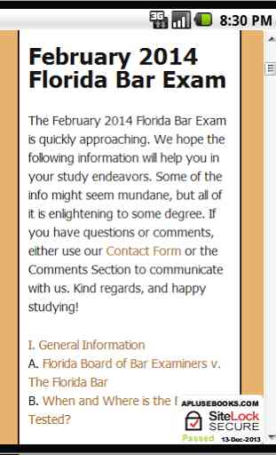 Florida Bar Exam (2014 & 2016) 3