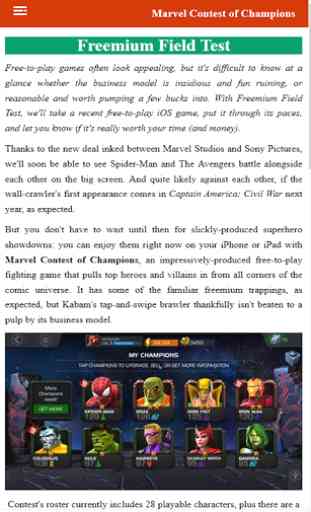 Guide Marvel Contest Champions 3