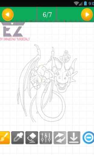 How to Draw Dragon Cartoons 1