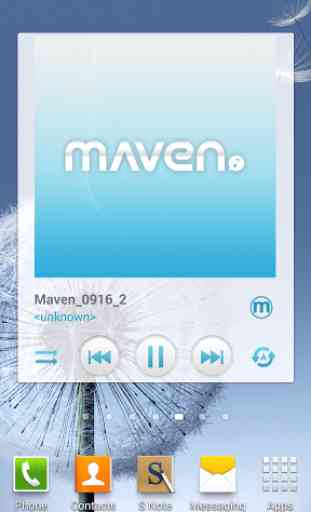 MAVEN Player Blue Widget 2