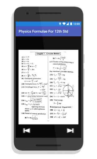 Physics Formula For 12th Std 1
