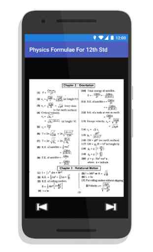 Physics Formula For 12th Std 2