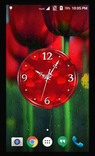 Red Clock Live Wallpaper 1