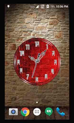 Red Clock Live Wallpaper 2