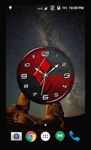 Red Clock Live Wallpaper 4