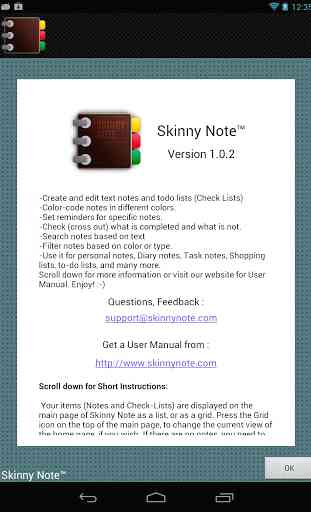SkinnyNote Notepad Lite 1