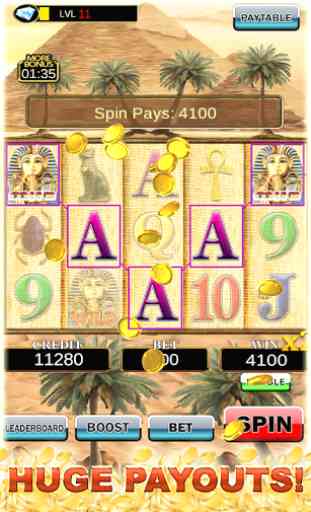 Slot Machine : Pharaoh Slots 3