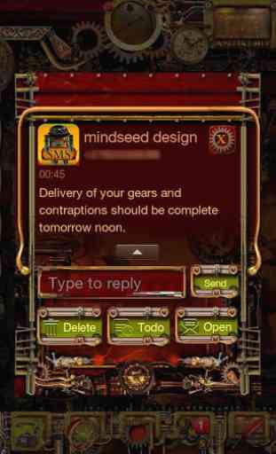 Steampunk GO SMS Theme 2