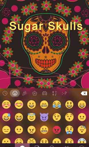 Sugar Skulls Emoji iKeyboard 3