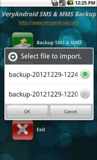 VeryAndroid SMS & MMS Backup 4