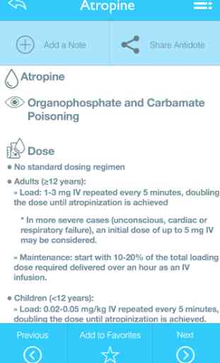 ACEP Toxicology Antidote App 2