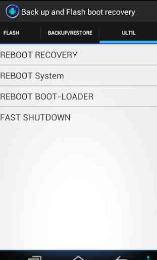 Back up & Flash boot recovery 2