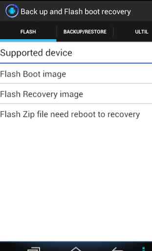 Back up & Flash boot recovery 3