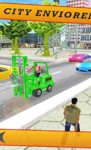 City Police Forklift Game 3D 4