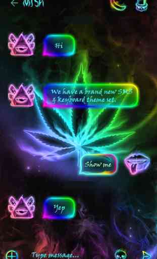 (FREE) GO SMS WEED THEME 3