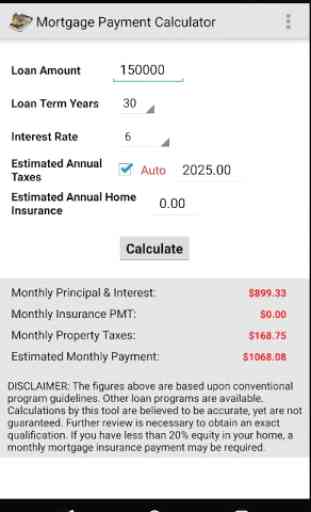 Simple Mortgage calculator 1