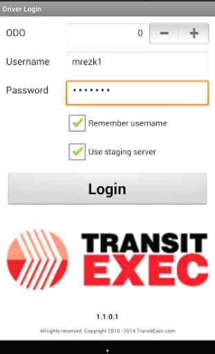TransitExec Driver App 1