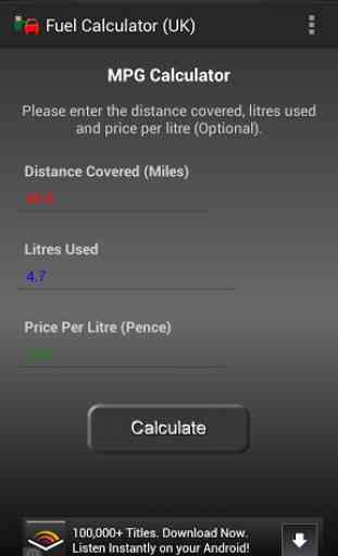 UK Fuel Cost Calculator Log 2