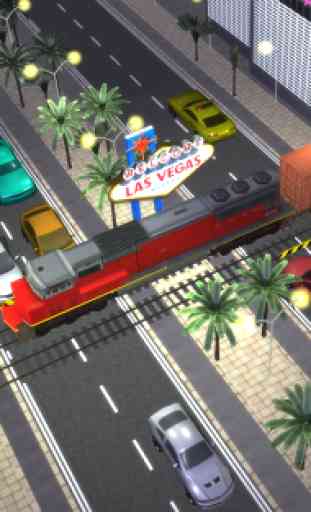 Vegas Railroad Car Traffic 3D 3