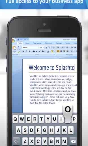 Splashtop Enterprise with SplashApp for Windows application delivery to mobile devices 4