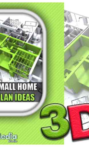 3D Small Home Plan Ideas 1