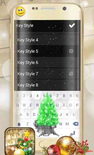 Christmas Emoji Keyboard Theme 3