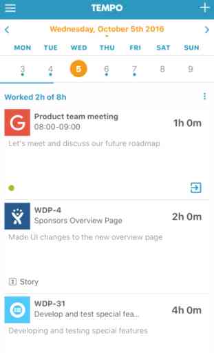 Tempo - Time Tracking & Calendar Planning 1