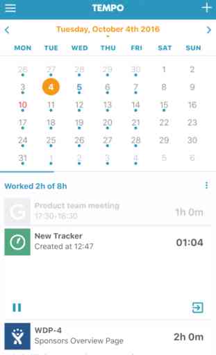 Tempo - Time Tracking & Calendar Planning 2
