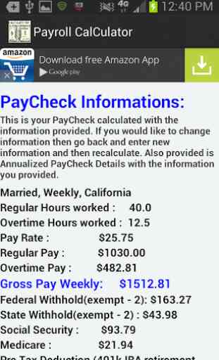 Accurate Paycheck Calculator 4
