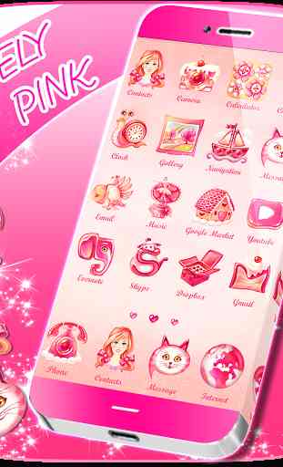 Lovely Pink  Launcher 3