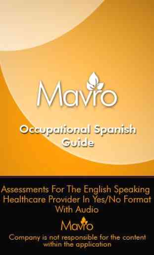 Occupational Therapy, Spanish 1