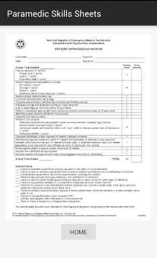 Paramedic Skills Sheets 2