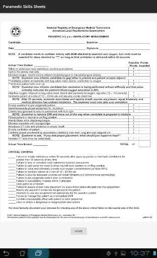 Paramedic Skills Sheets 3