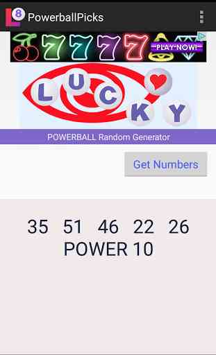 Powerball Random Generator app 3
