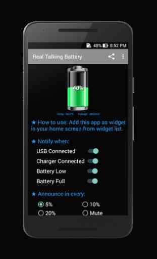 Real Talking Battery Widget 1
