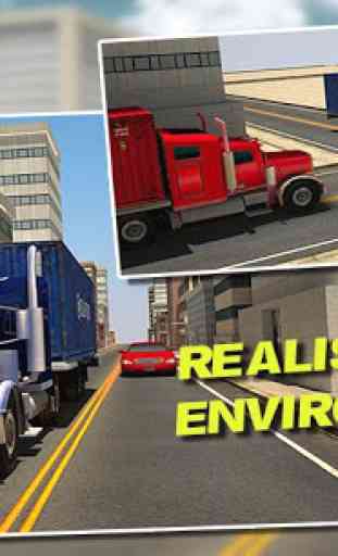 Real truck parking 3d trailer 4