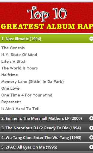 Top 10 Greatest Album Rap 2