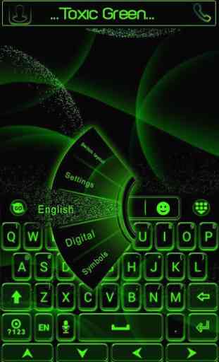 Toxic Green GO Keyboard Theme 3