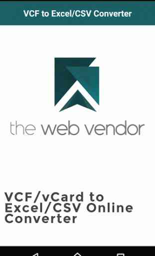VCF to Excel/CSV Converter 1