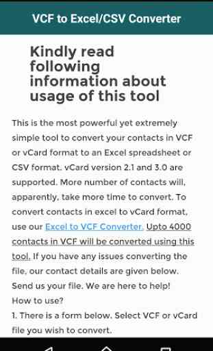 VCF to Excel/CSV Converter 3