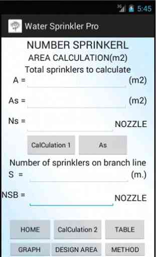 Water Sprinkler ProCalDesign 4