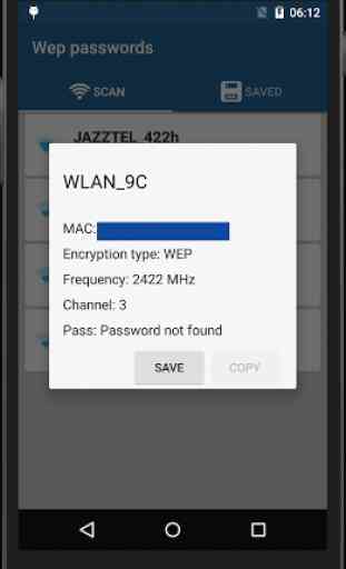 Wifi password WEP 2