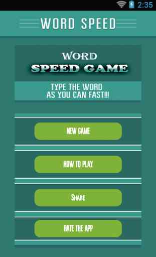 Word Speed Game 1