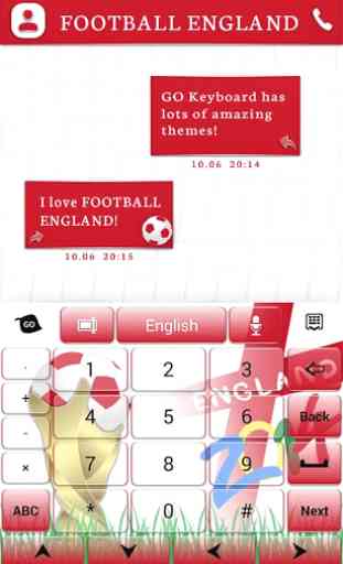 Football England Keyboard 4