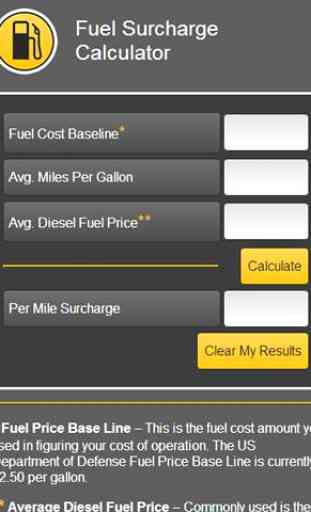 Fuel Surcharge Calculator 1